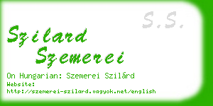 szilard szemerei business card